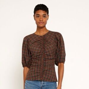 Joie Plaid Blouse